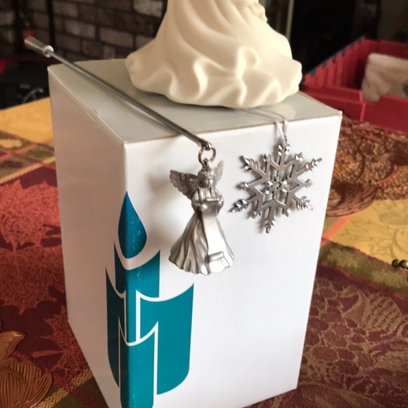 Partylite Pewter ANGEL Candle SNUFFER with Ceramic ANGEL of LIGHT single candle - Picture 9 of 14